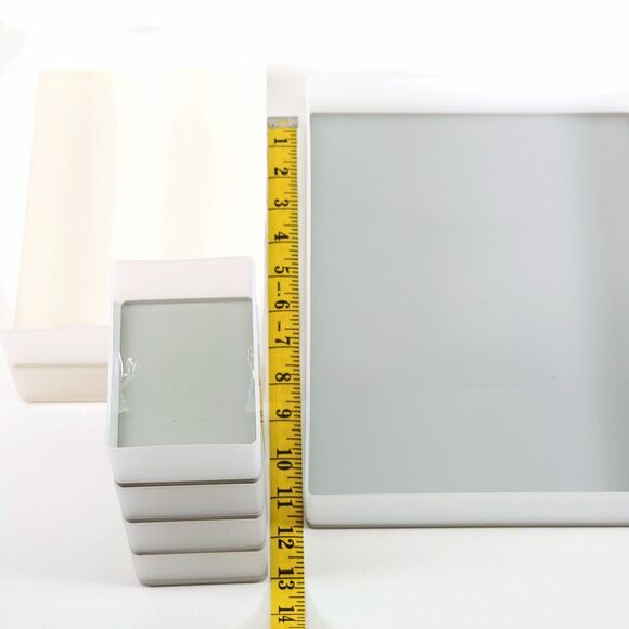 7 Pieces Storage Tray Organizer Set From Target Gray Plastic Brand New - Picture 9 of 11